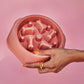Eat-Slow Dog Bowl | Pink