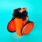 Dual Chamber Dog Bottle Travel Set | Orange