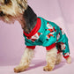 Christmas Santa Dog Pyjamas | Green