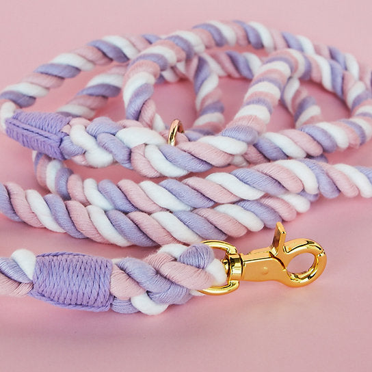 Twisted Rope Dog Leash | Cotton Candy