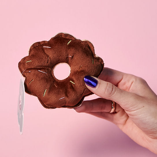 Plush Donut Dog Toy | Brown