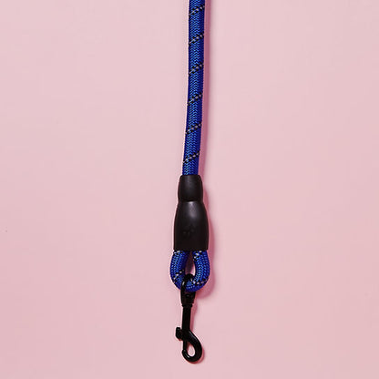 Reflective Nylon Dog Leash | Dark Blue