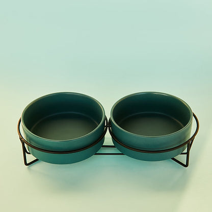 Ceramic Dog Bowls | Green