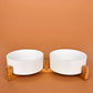 Ceramic Dog Bowls | White | 400 + 400 ml