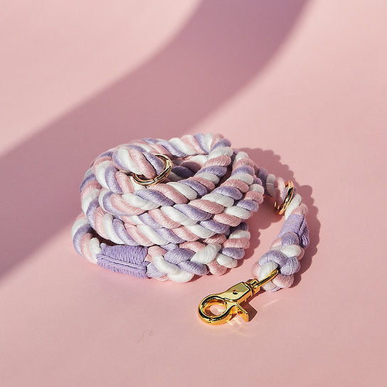 Twisted Rope Dog Leash | Cotton Candy