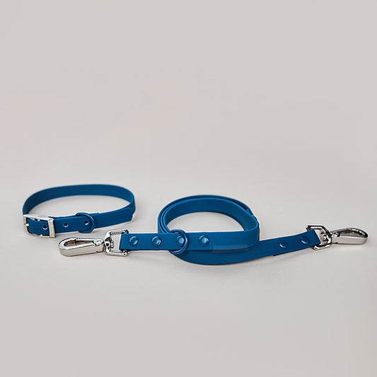 Waterproof Leash with Collar | Blue | S