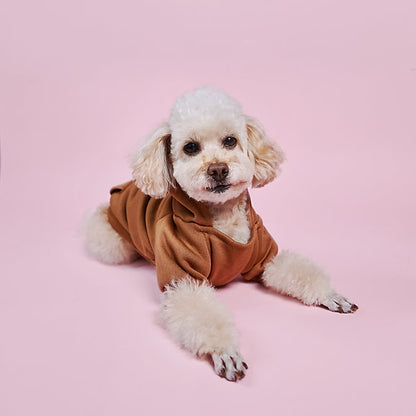 Dog Street Style Hoodie | Brown