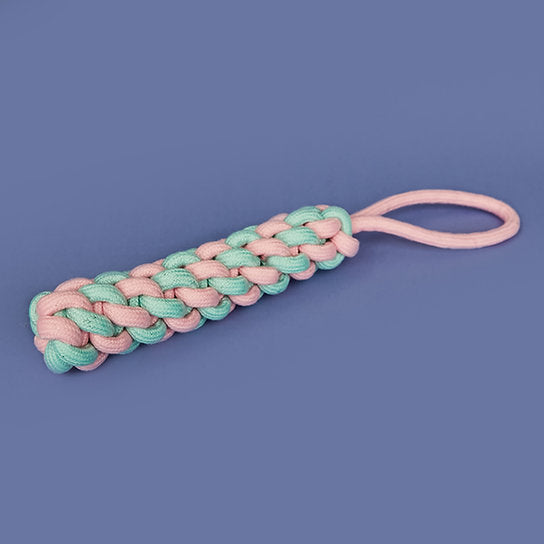 Cotton Rope Dog Toys Set | Pink & Green