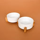 Ceramic Dog Bowls | White | 400 + 400 ml