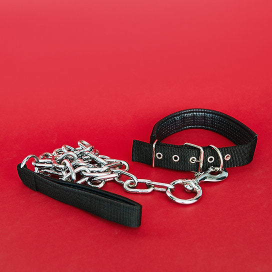 Chain Leash with Collar | Black