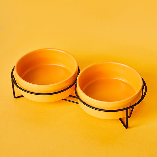 Ceramic Dog Bowls | Yellow