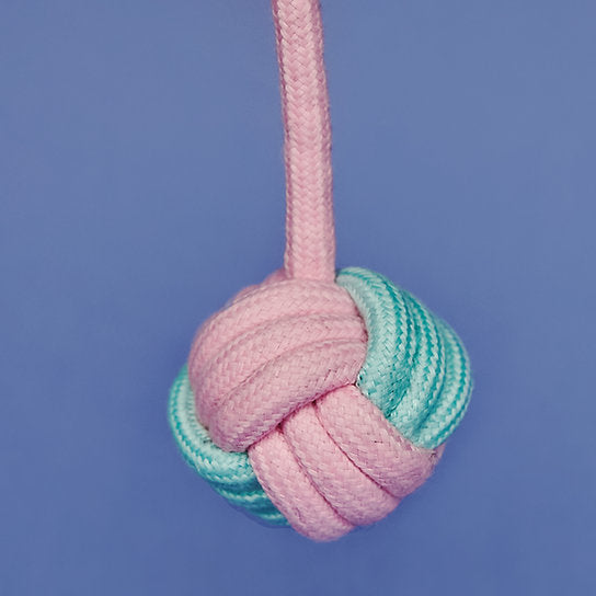 Žaislinis kamuolys su virve | Rožinis