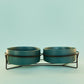 Ceramic Dog Bowls | Green