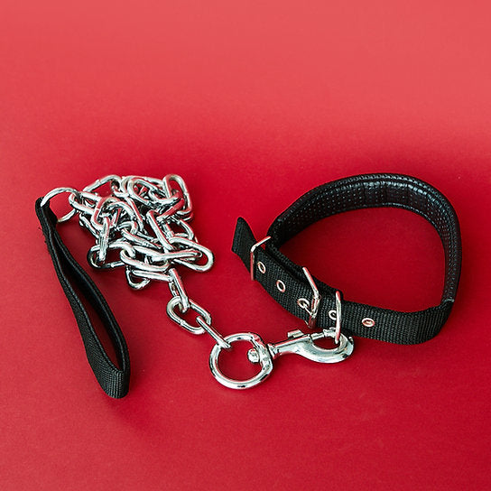 Chain Leash with Collar | Black