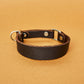Western Natural Leather Slip Whippet Dog Collar | Chocolate Brown